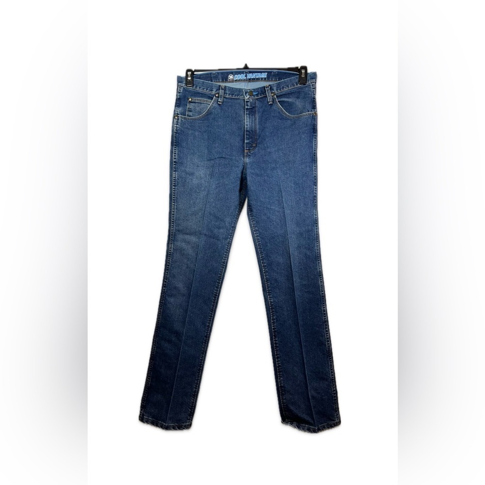 Wrangler Cool Vantage 36 Slim Fit Straight Leg Jeans Blue 36W X 36L